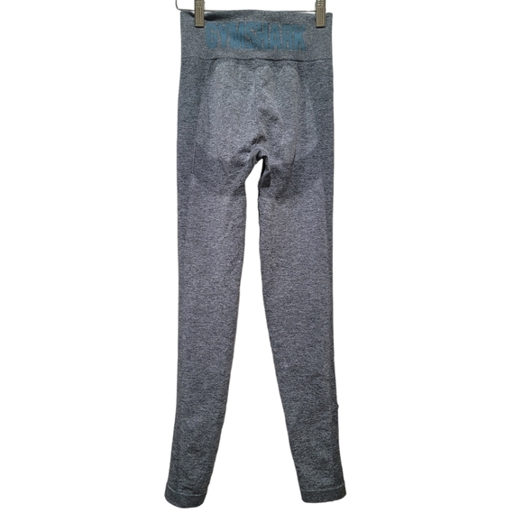 Gymshark Women's Flex High Waisted Charcoal and Teal Logo Leggings, Size Small - Picture 7 of 9